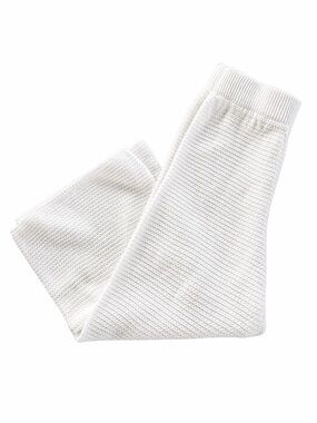 Sincerely Jules Knit Gaucho Pants Medium Cream Wide Leg Lounge Cozy Sweater Pant